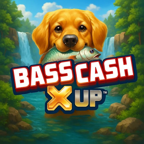 Bass Cash X UP slot logo by Alchemy Gaming at Ringospin Casino