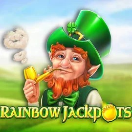Jackpots logo of Rainbow Jackpots from Red Tiger Gaming at Ringospin Casino
